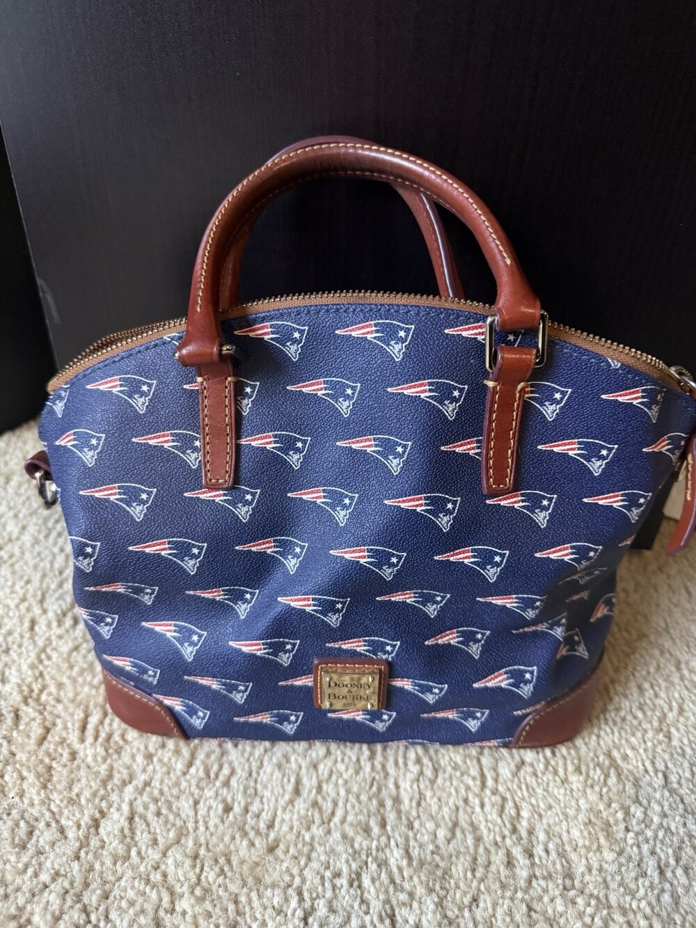 Dooney And Bourke New England Patriots Satchel Handle Purse - No Crossbody Strap